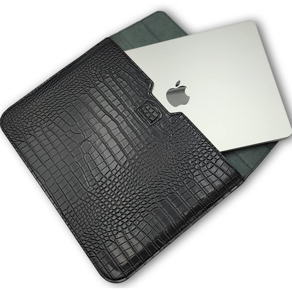 PU Sleeve Case Crocodile – MacBook 13.3 – Black