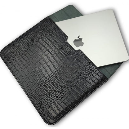 PU Sleeve Case Crocodile – MacBook 13.3 – Black