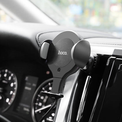Car Holder Hoco CA60 Aspiring infrared sensor wireless charging – black