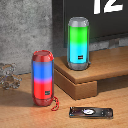 Portable speaker — Borofone BR25 Crazy sound colorful luminous — Red