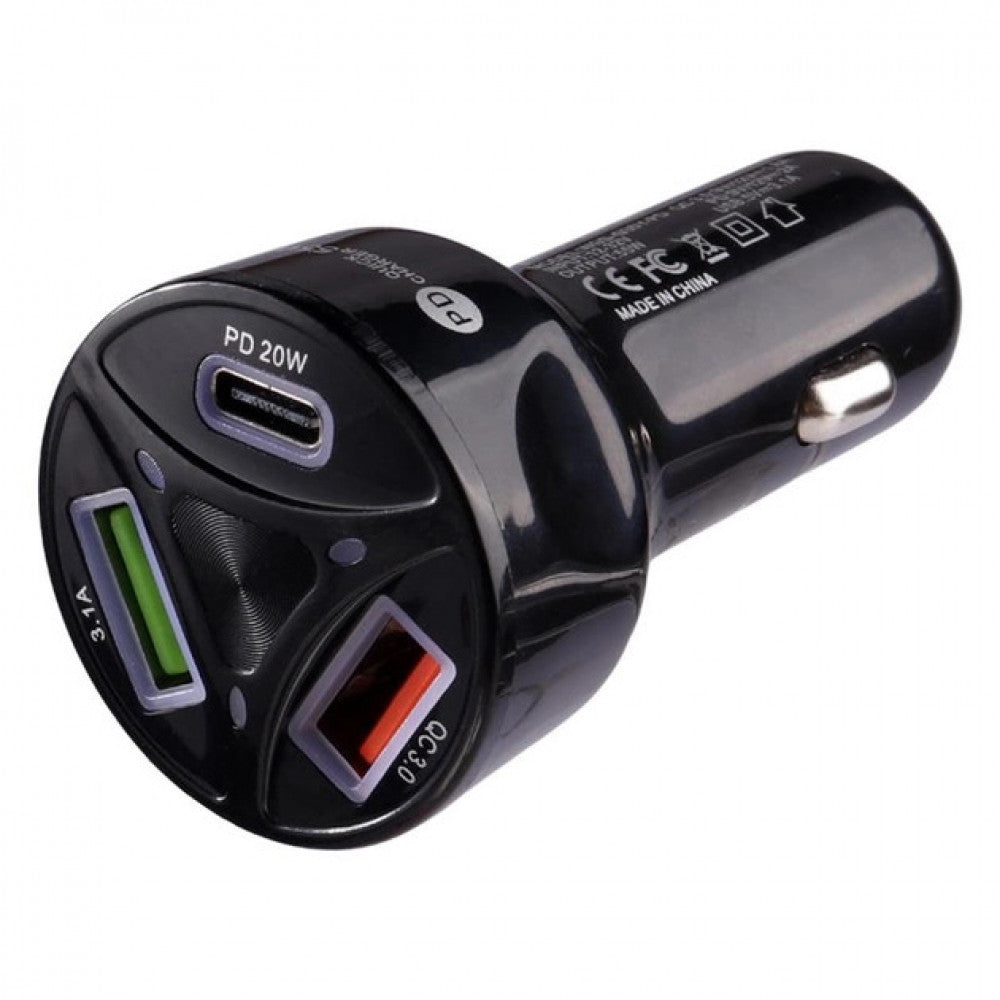 Car Charger | 55W | 2U | 1C - WGS-G35Y-PD Quick Charger