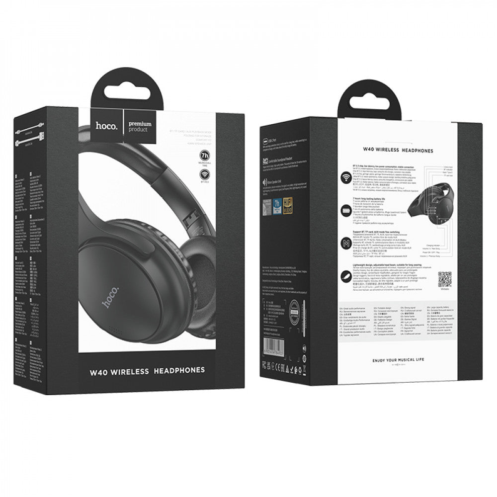 Bluetooth Headphones – Hoco W40 – Black
