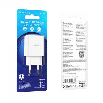 Home Charger 30W PD 2 QC3.0 Borofone BA70A – White
