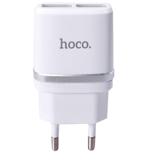 Home Charger | 2.4A | 2U | Micro Cable (1m) – Hoco C12 White