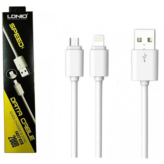 Lightning cable 2.4A (2m) – Ldnio SY-05 White