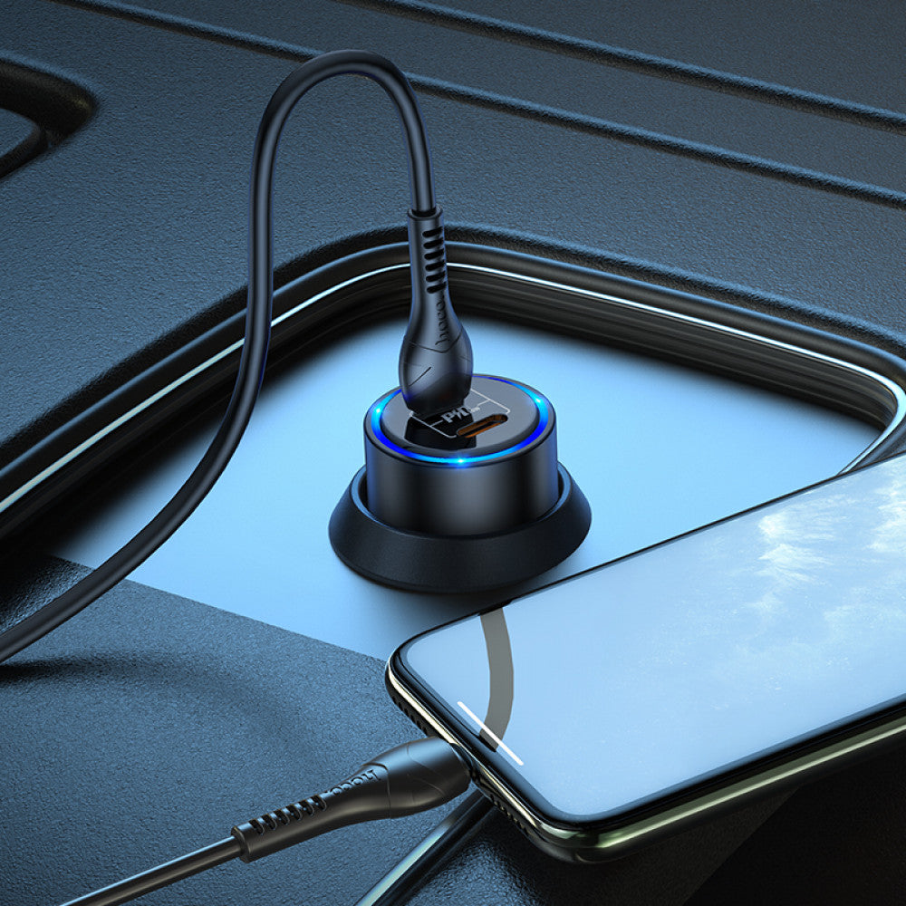 Car Charger | 40W | 2 PD - Hoco NZ3 - Black