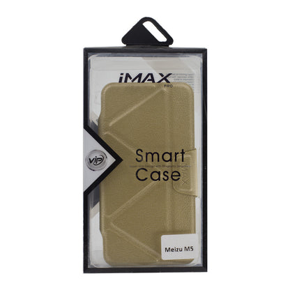 Leather Book Case – Samsung A8 2018(A530) – iMax b – Gold