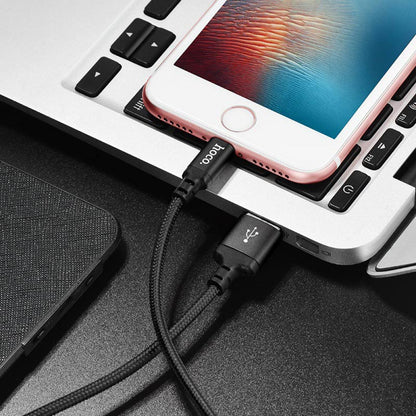 Lightning cable 2A (1m) Hoco X14 – Black