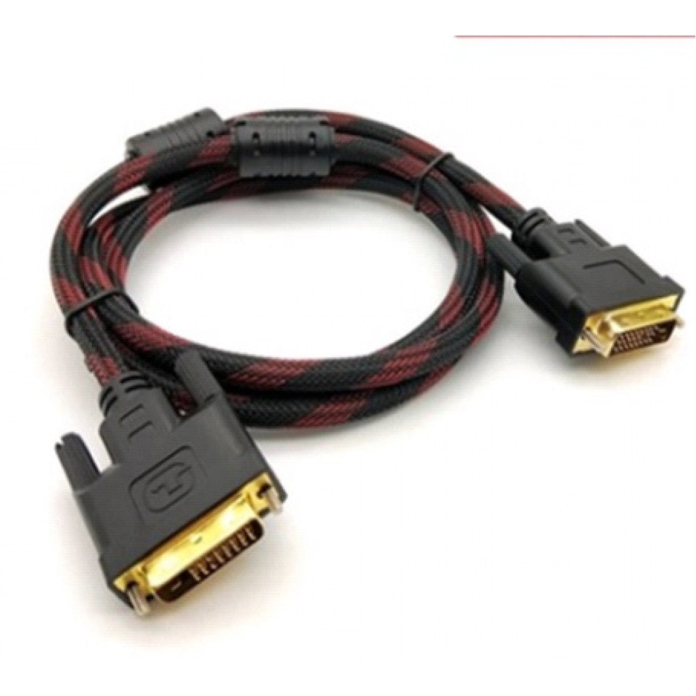 Cable DVI (M) - DVI (M) - 3m - Black&amp;Red