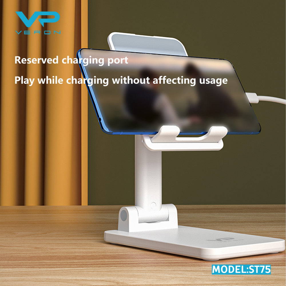 Tablet stand – Veron ST75 folding desktop stand – Black