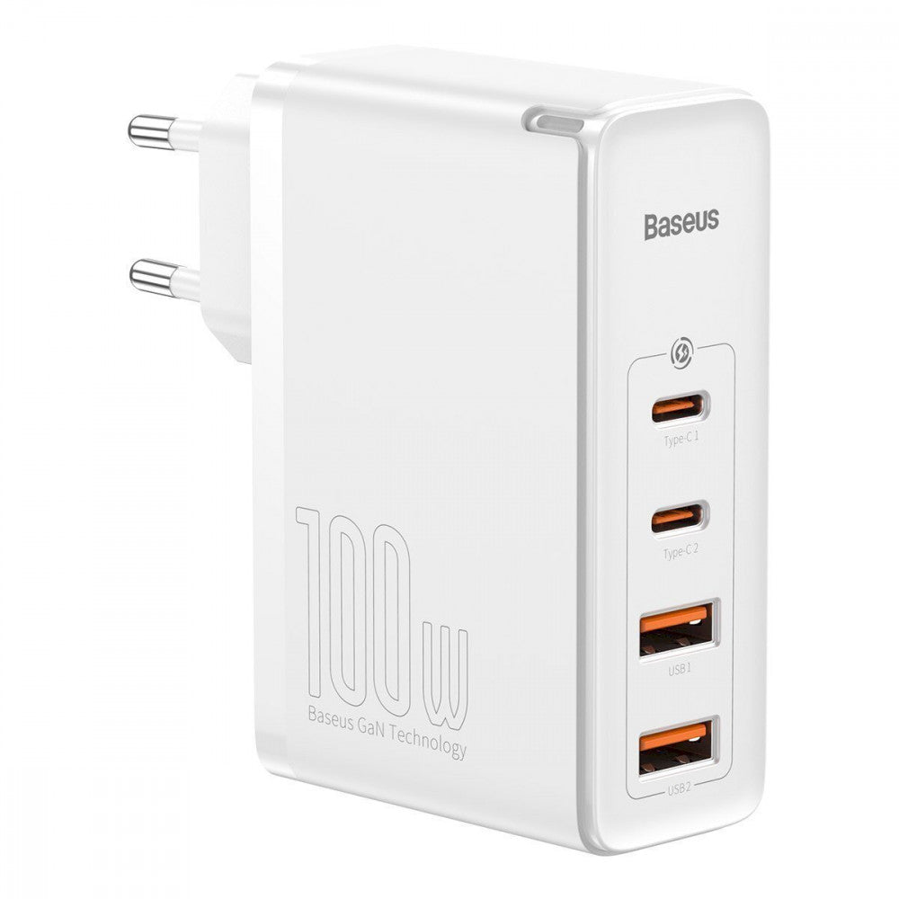 Home Charger | 100W | GaN2 | 2U | 2C — Baseus (CCGAN2P-L) Pro Quick Charger — CCGAN2P-L02 White