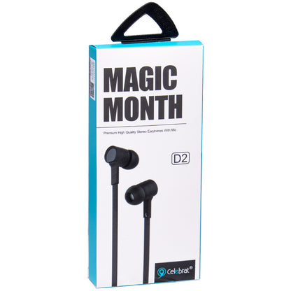 Headphones with microphone 3.5mm Celebrat D2 – Black