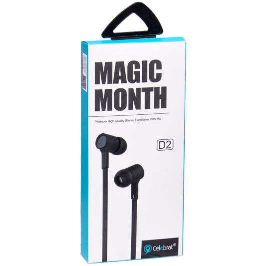 Headphones with microphone 3.5mm Celebrat D2 – Black