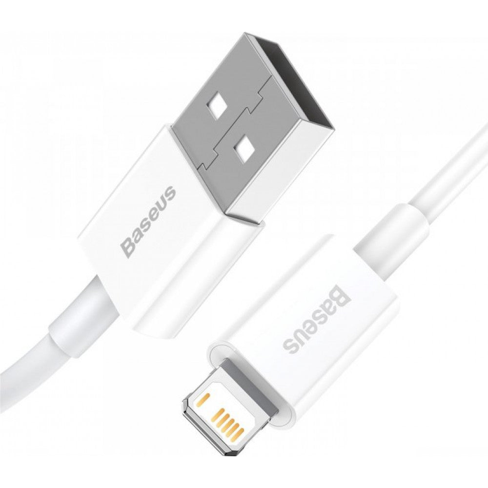 Lightning cable 2.4A (0.25m) – Baseus (CALYS-02) Superior Series – CALYS-02 White