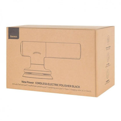 Cordless Electric Polisher Baseus (CRDLQ-B01) New Power Black(Include: flat foam pad 1+waffle foam polishing pad 1+polishing wool pad 1+Type-C )