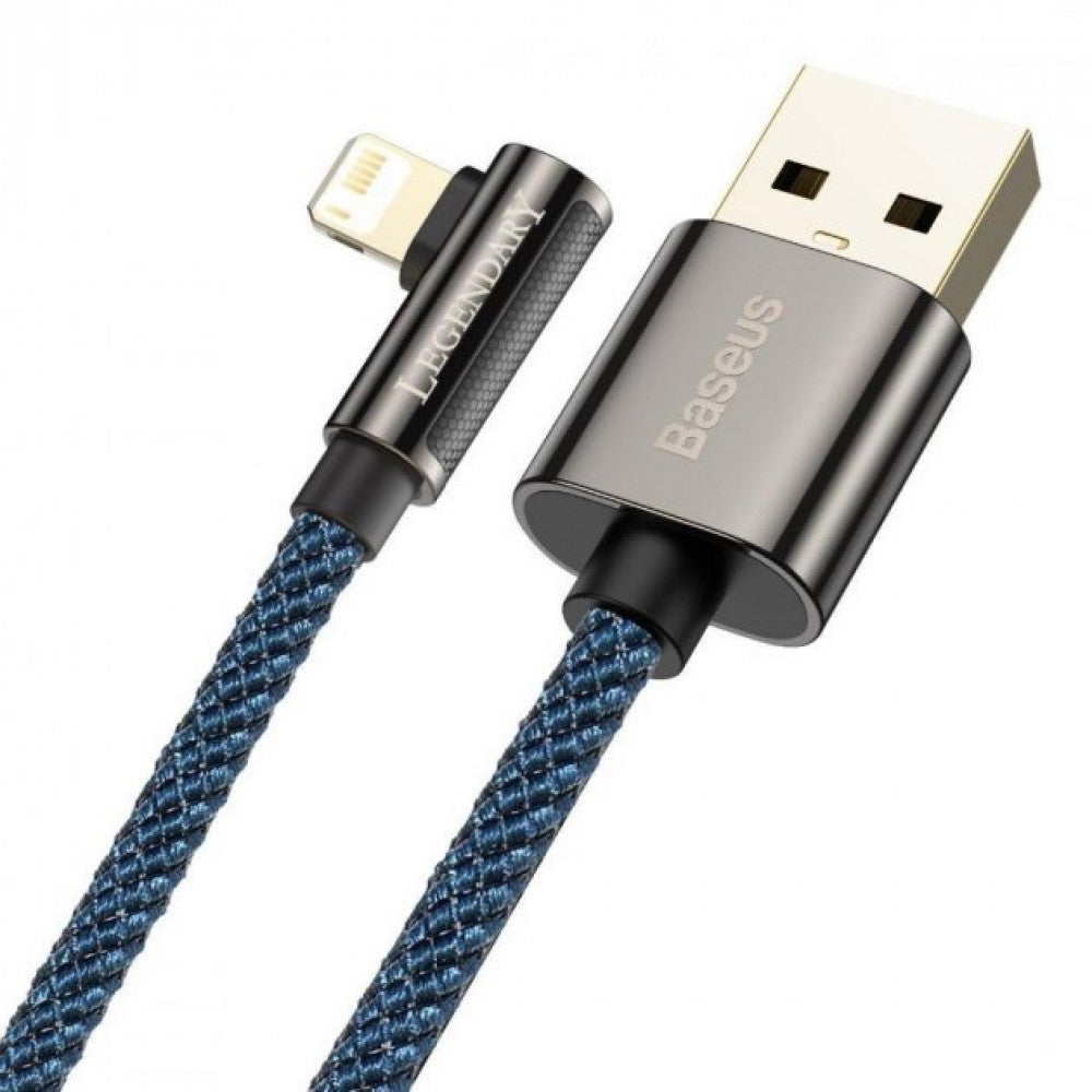 Lightning cable 2.4A (2m) - Baseus (CACS000103) Legend Series Elbow - CACS000103 Blue