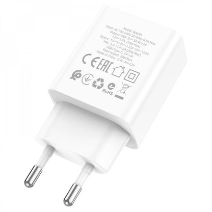 Home Charger | 20W | PD | QC3.0 – Borofone BA69A – White