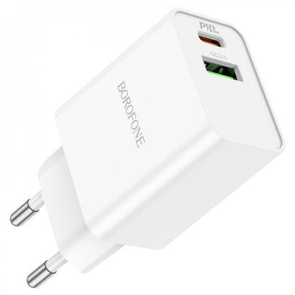 Home Charger | 20W | PD | QC3.0 – Borofone BA69A – White
