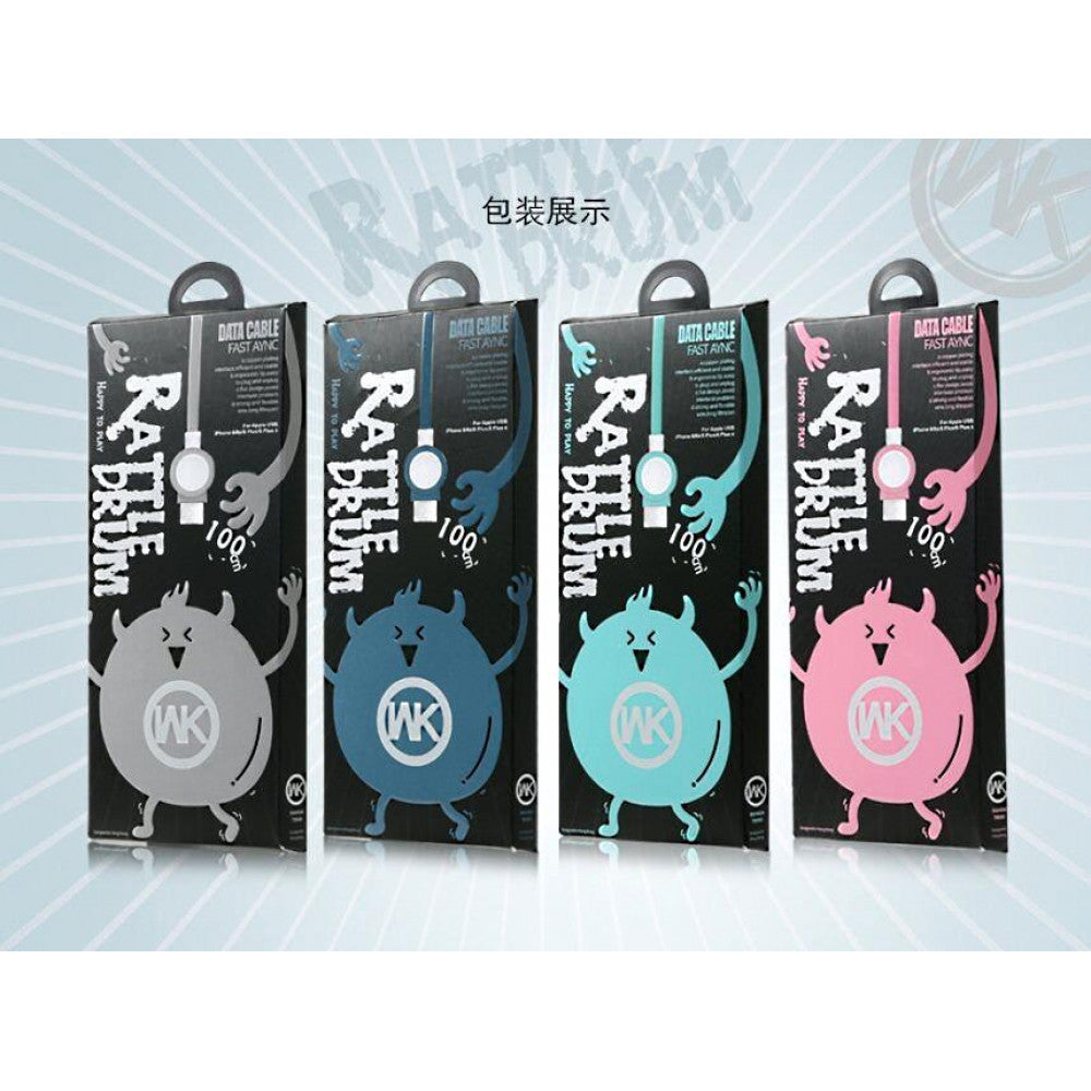 Cable Micro 2.1A (1m) - Remax Rattle Drum Blue Red Gray