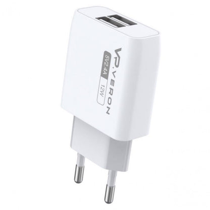 Home Charger | 2.4A | 2U | Micro Cable (1m) – Veron AC62M