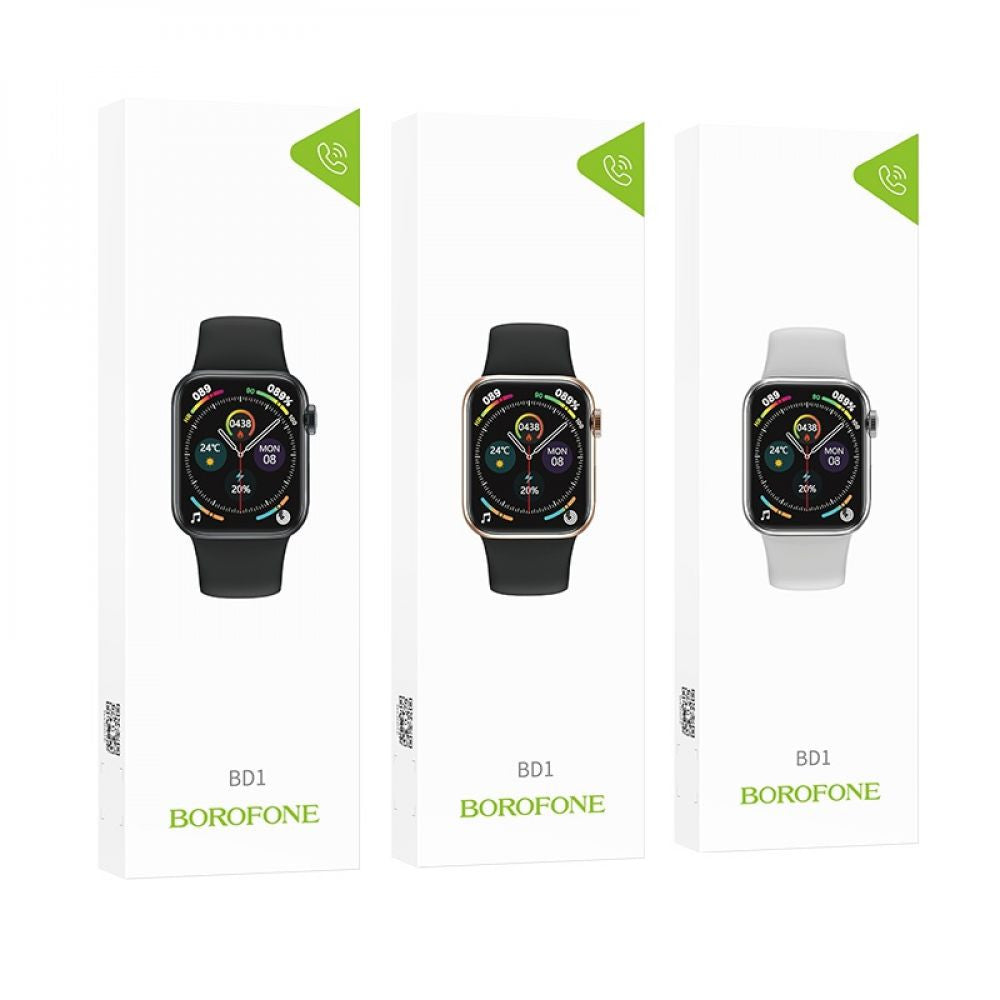 Borofone BD1 smart sports watch(call version) – Bright Silver