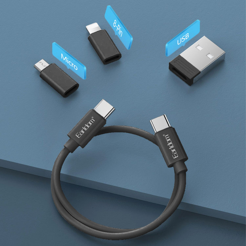 Cable 3 in 1 (L, M, C) 2A (1m) — Earldom ET-TC20