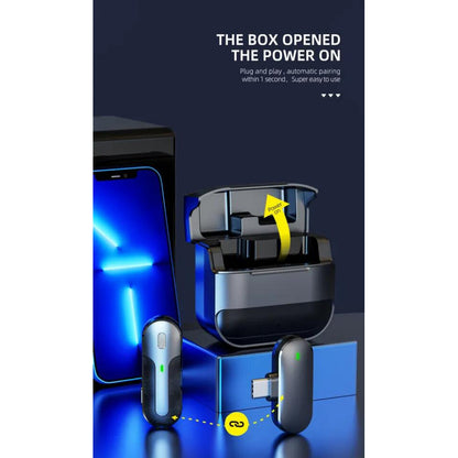 Wireless microphone for Lightning phone - Veron M8-L with charging case