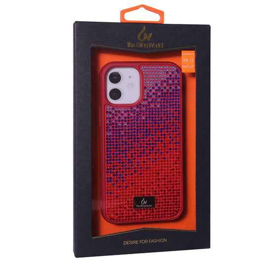 Bling World Luxury Rainbow Diamond (TPU) Case for iPhone 12 Mini 5.4" - Navy