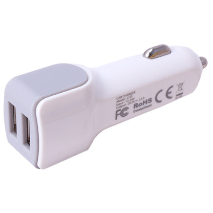 Car Charger | 2.4A | 2U - Hoco Z23 White