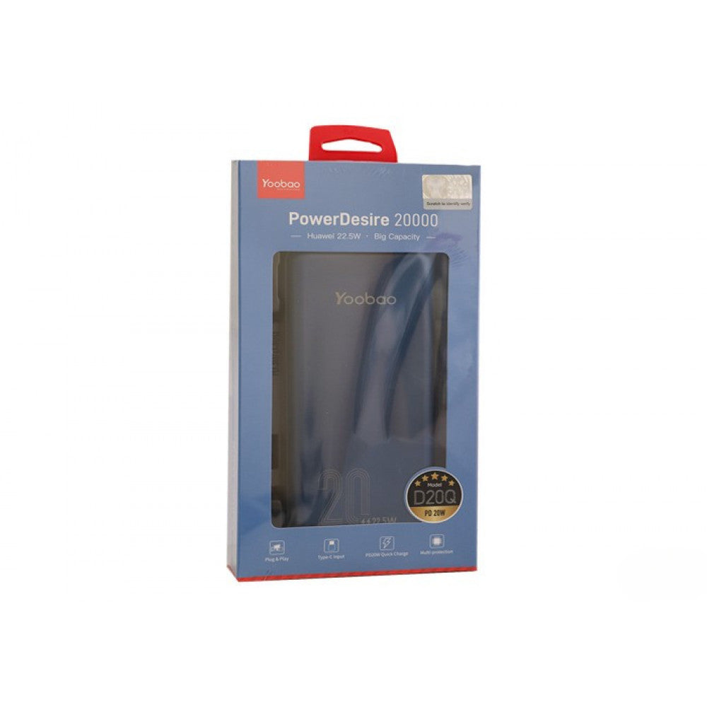 Power Bank 20000 mAh – Yoobao 2D – Blue