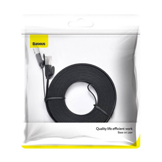 Six types of RJ45 Gigabit network cable 8m Baseus (PCWL-E01) high Speed ​​(flat cable) Black – PCWL-E01 Black