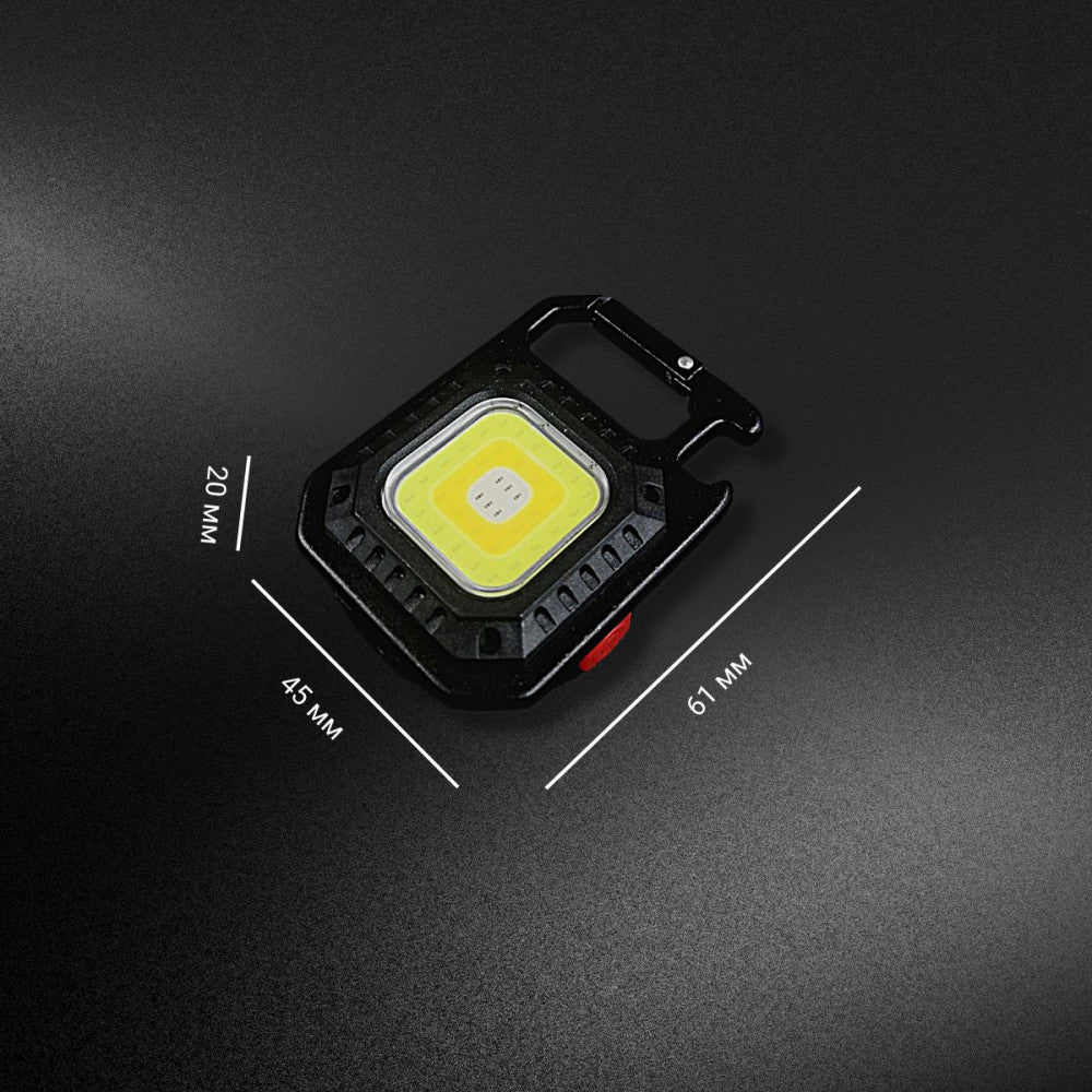 Rechargeable LED Flashlight W5130 with Type-C (7 modes, carabiner, magnet)