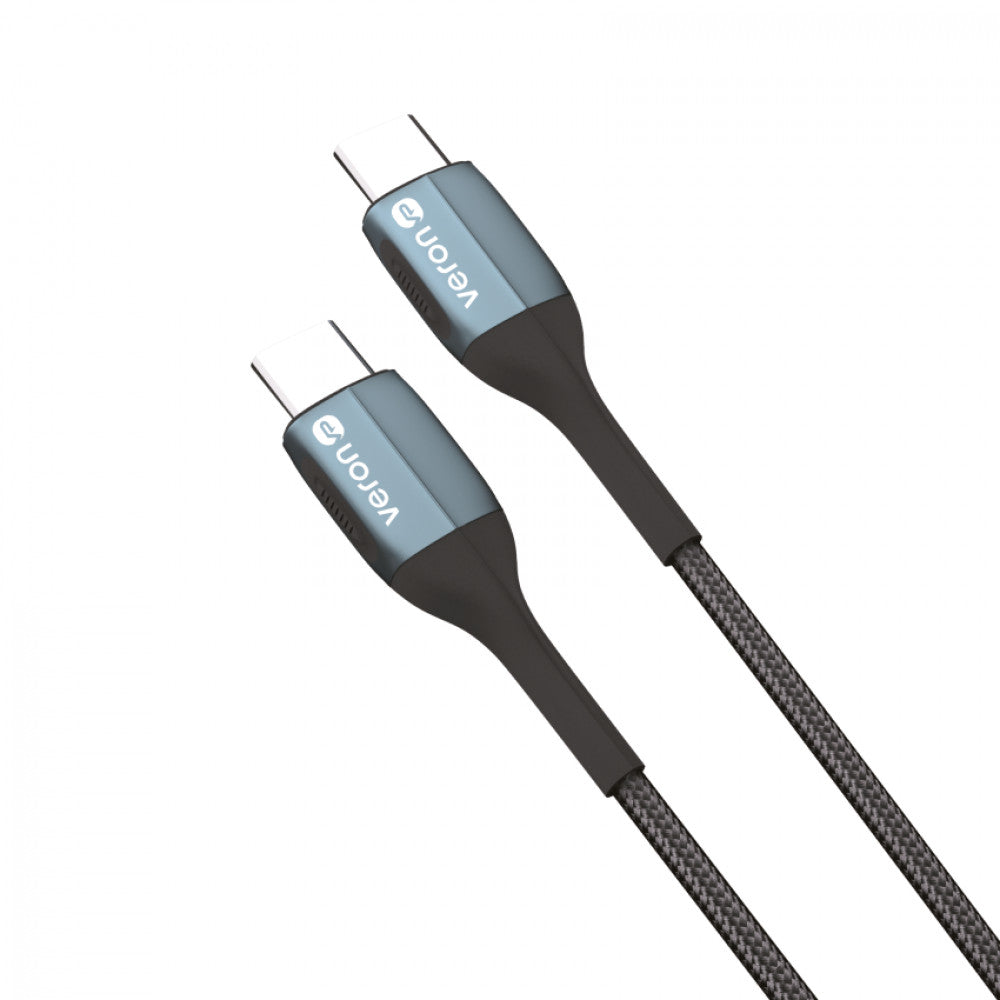 Кабель USB C to C 3A (1m) — Veron CC09 Nylon — Black
