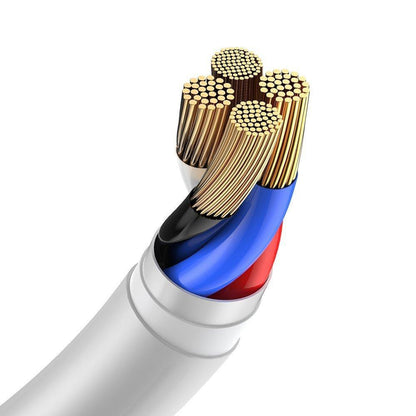 Lightning cable 2.4A (1.5m) - Baseus (TZCALZJ-02) Simple Wisdom (2PCS/Set - TZCALZJ-02 White