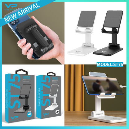 Tablet stand – Veron ST75 folding desktop stand – White