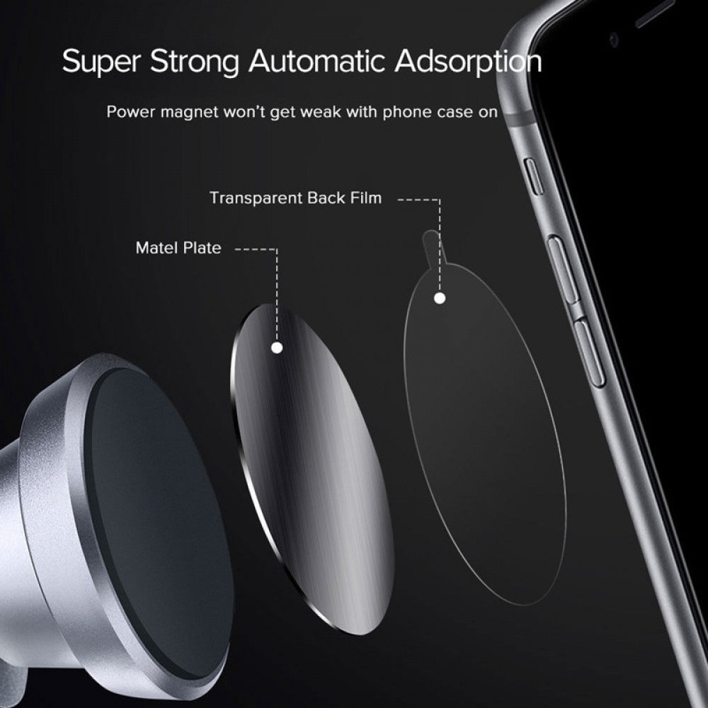 Set of metal plates for magnet holders 2 pcs (rectangular + round)