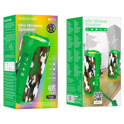 Portable speaker – Borofone BR21 Sports – Camuflage Green