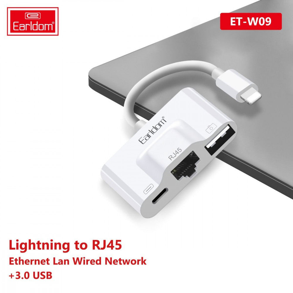 Adapter Lightning To RJ45 ; USB3.0 &amp; Lightning – Earldom ET-OT53