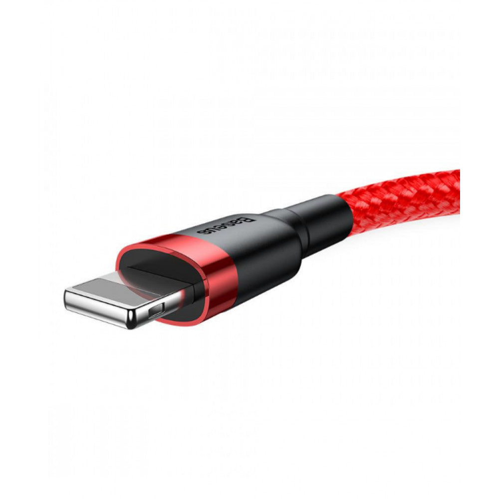 Lightning cable 2.4A (0.5m) – Baseus (CALKLF-A) Cafule Series – CALKLF-AG1 Gray + Black