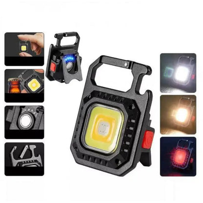 Rechargeable LED Flashlight W5130 with Type-C (7 modes, carabiner, magnet)