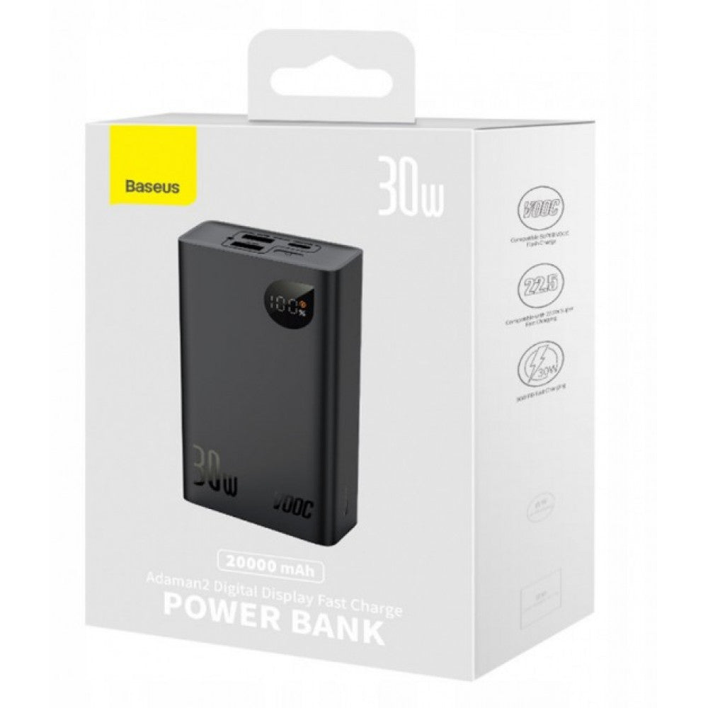 Power Bank 10000 mAh | 30W | Digital Display - Baseus (PPAD040) - PPAD040002 White