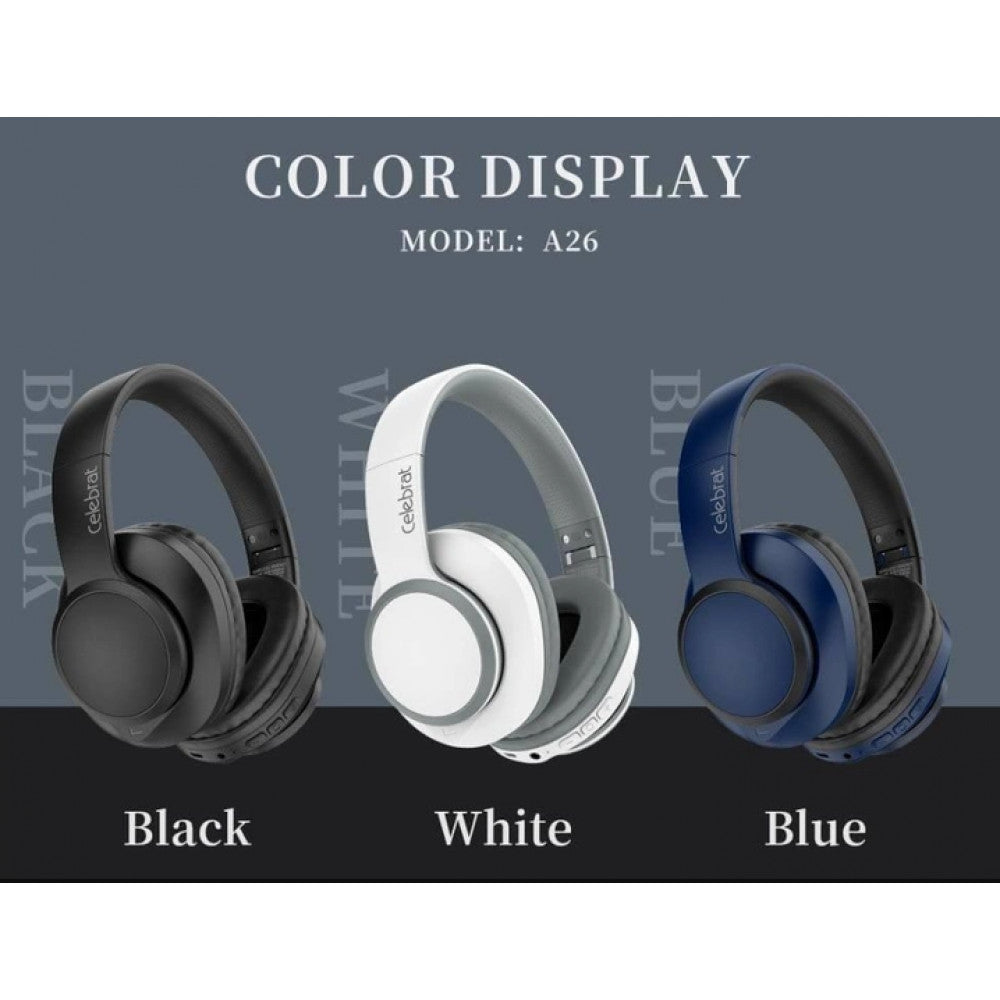Bluetooth headphones – Celebrat A26 – White