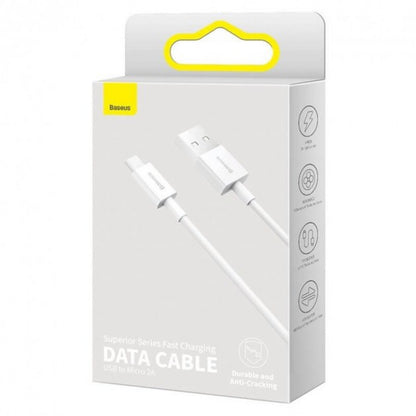 Cable Micro 2A (1m) – Baseus (CAMYS) Superior Series – CAMYS-02 White