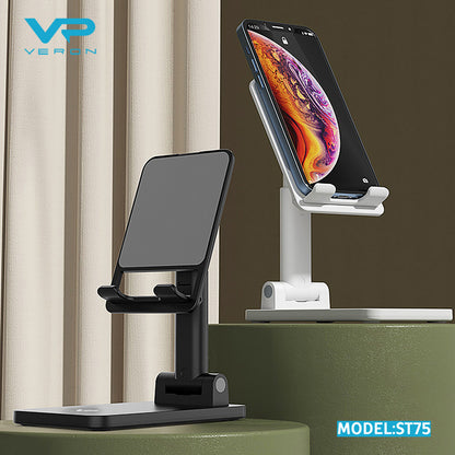 Tablet stand – Veron ST75 folding desktop stand – Black