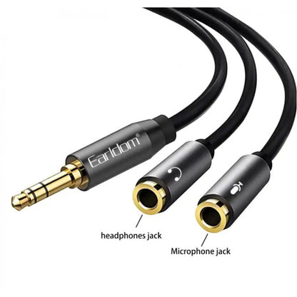 Aux cable (1m) – Earldom ET-AUX202 – Silver