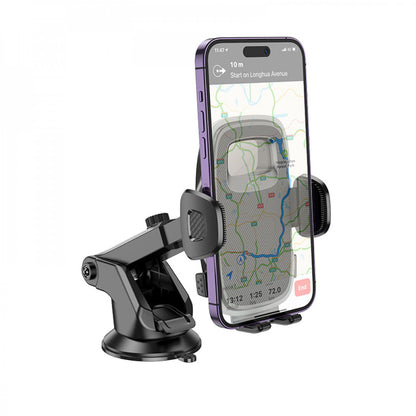 Car Holder – Hoco H15 Fair push-type (center console) – black