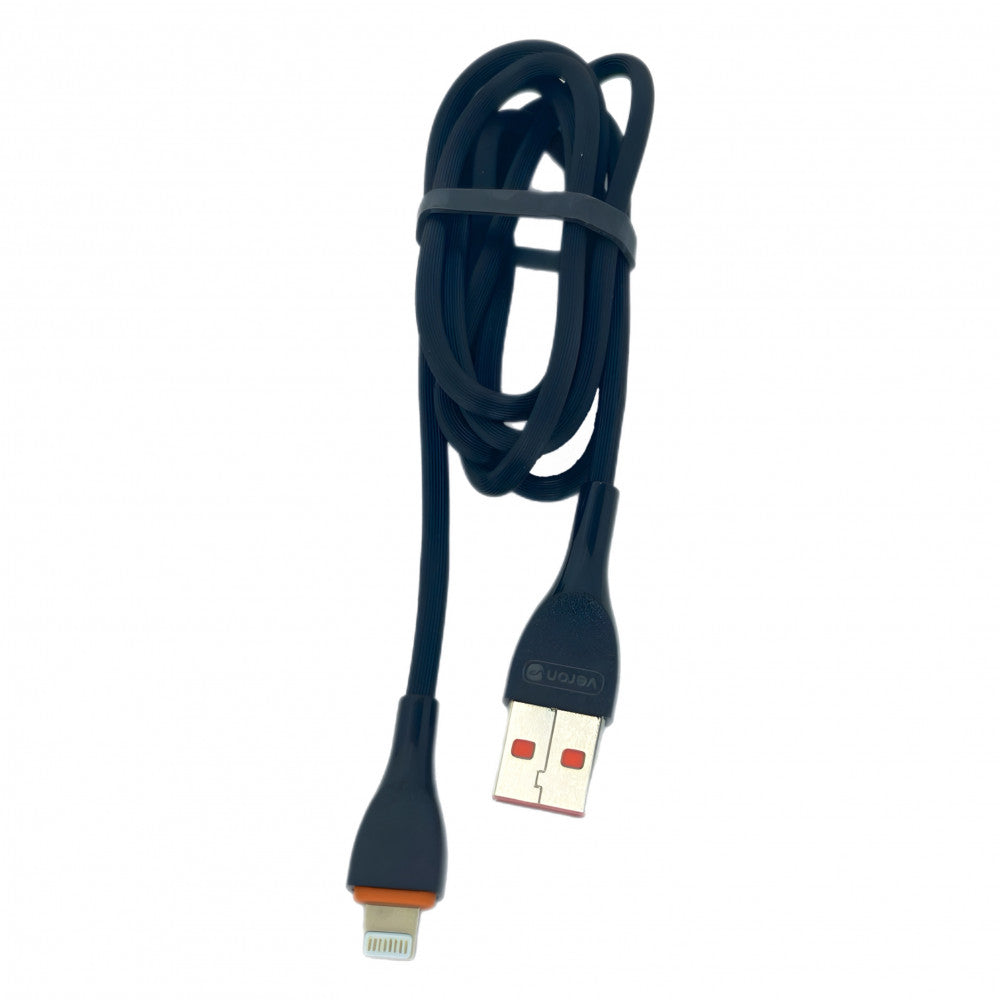 Lightning cable 2.4A (1m) Veron SL08 Silicon - Black