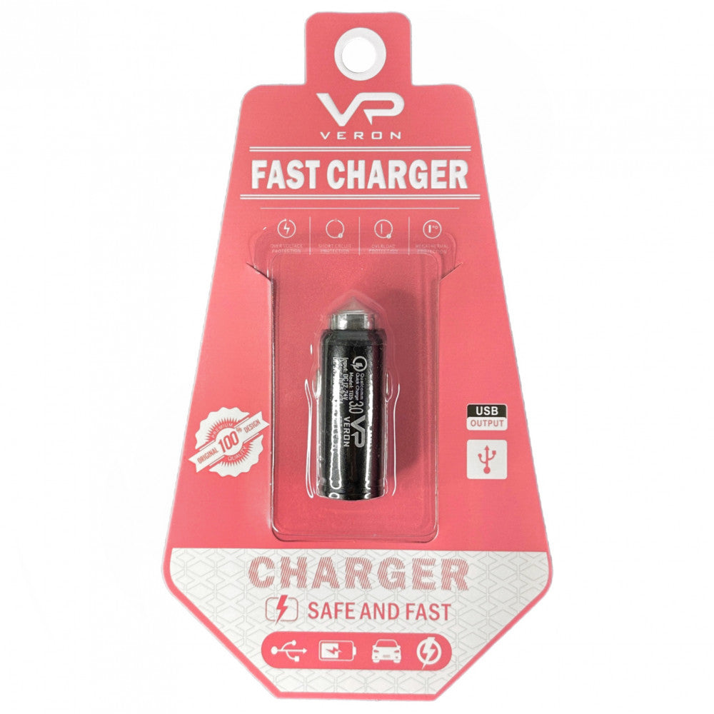 Car Charger | 3.0A | QC3.0 – Veron T05 QC3.0 Metal Blister Packing