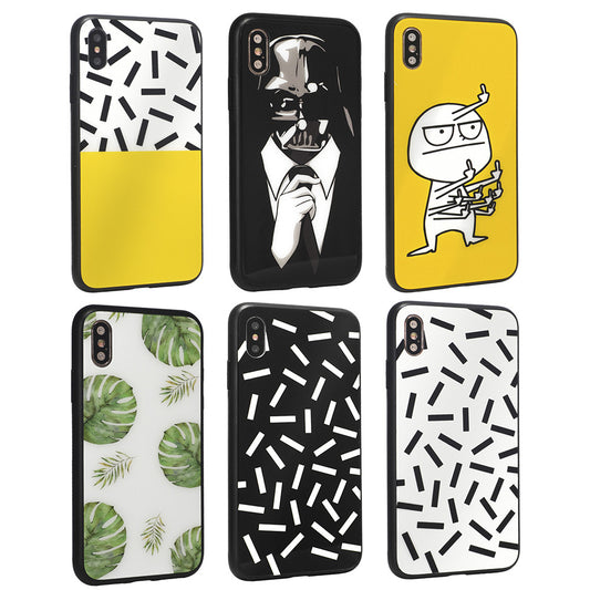 Glass with print TPU Case – Huawei P Smart 2019; Honor 10 Lite - Glass &amp; Tie