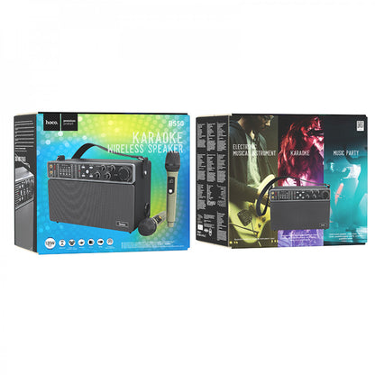 Bluetooth Speaker &amp; 2 Microphones – Hoco BS50 Chanter – Black